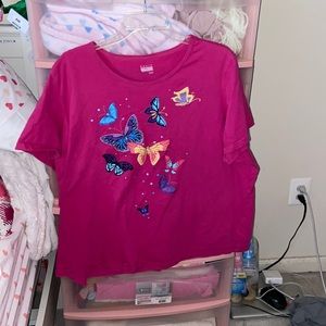 Pink Butterfly shirt